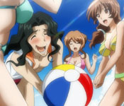 valerio giacosa playing beach volleyball with the girls